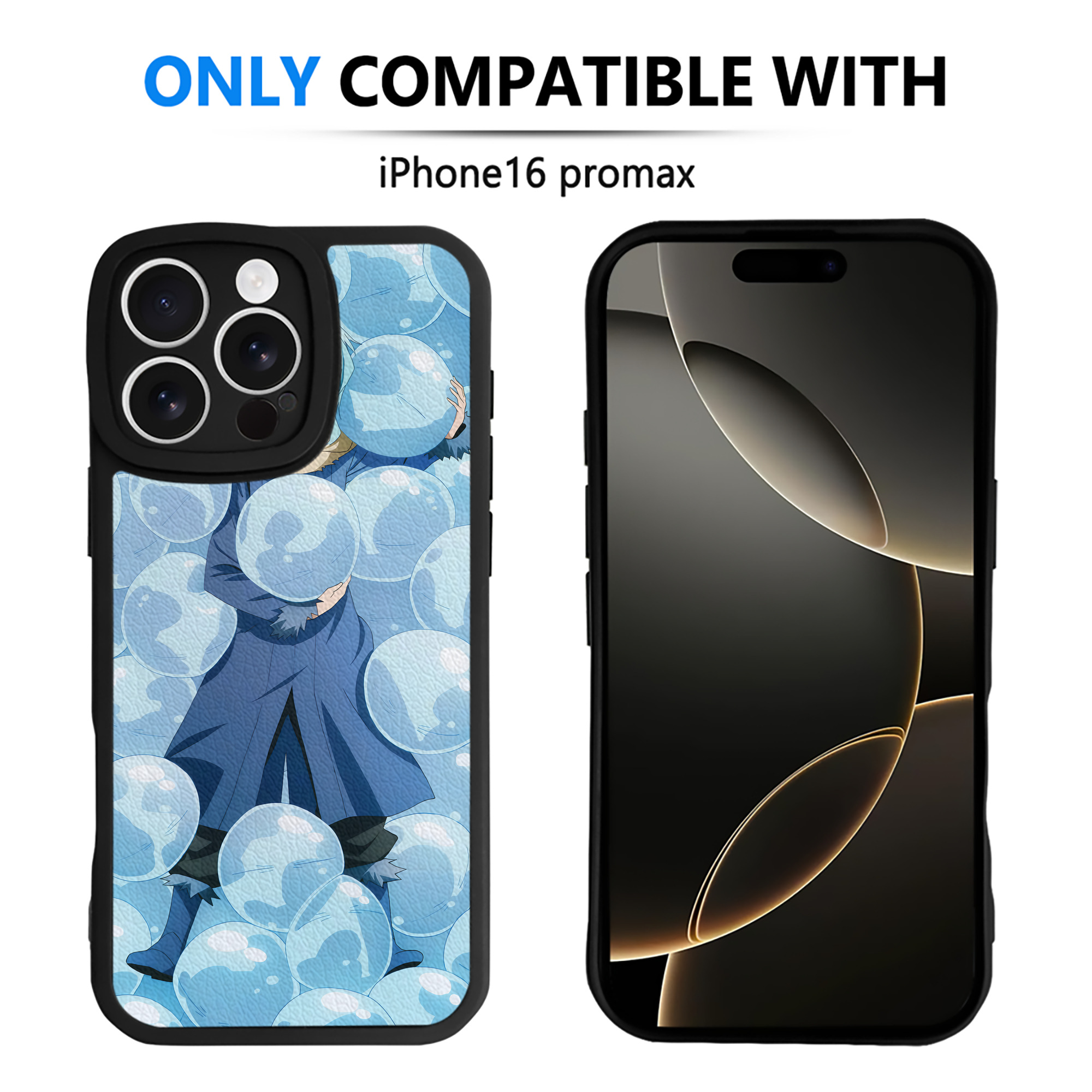 （画像用） 転スラ Regarding Reincarnated to Slime 【iPhone 16シリーズ対応】シリコンスマホケース（レザー調） 材質：シリコン